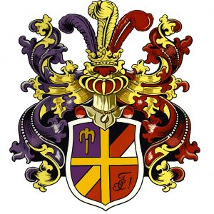 Wappen der V.D.St. Cimbria mit Helmzier